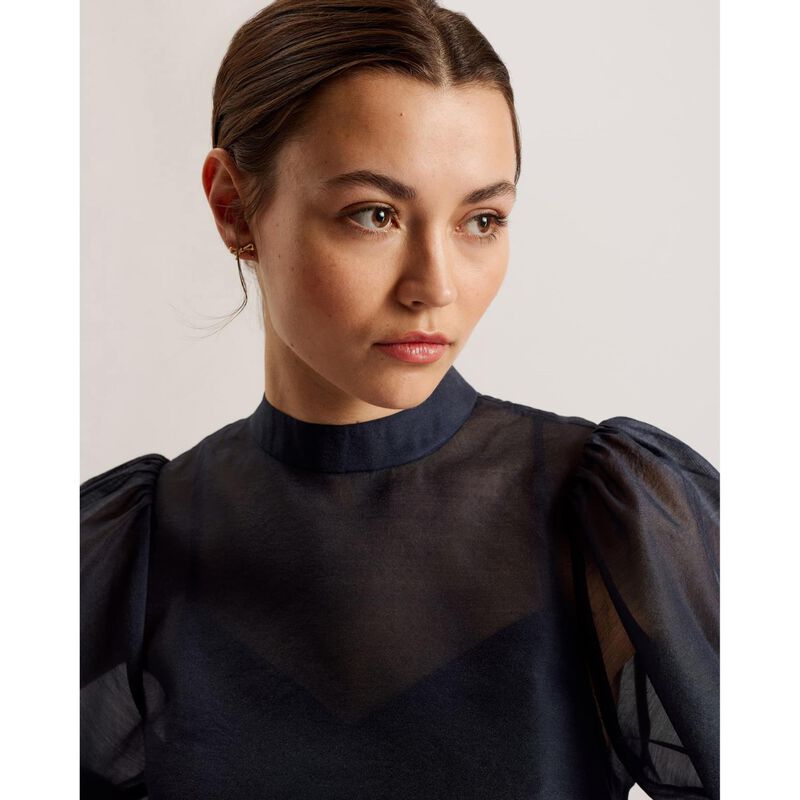 Ted Baker Frias Sheer Organza Top With Balloon Sleeves image number 2